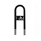 Porte-vélos extérieur en acier avec logo vélo, couleur noire, dimensions 80X36 cm