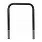Support de stationnement pour vélos en métal d'extérieur en acier, ancré dans du béton, couleur noire, taille 80x80 cm