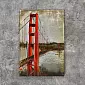 3D-Metallkunstwerk „Golden Gate Bridge“, Maße 120x80 cm, Gewicht 9,6 kg