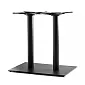 Double base de table en métal pour grandes surfaces jusqu'à 1400x800 mm, avec colonnes rondes, différentes hauteurs 60 cm, 72 cm, 106 cm