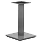 Zentrales Tischbein aus Stahl, quadratische Basis, aluminiumgraue Farbe, Basis 45x45 cm, Höhe 72 cm