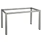Structure de table en métal avec pieds carrés, dimensions 196x76 cm, hauteur 72,5 cm, coloris gris ou blanc