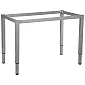 Structure de table en métal avec pieds carrés, coloris gris, hauteur réglable 68-83 cm, longueur 116 cm, 136 cm, 156 cm, largeur 66 cm
