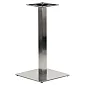 RVS tafelpoot, mat, afmetingen onderstel 40x40 cm, hoogte 72 cm, voor oppervlakten tot 60x60 cm