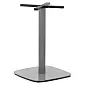 Pied de table central en métal, coloris gris, dimensions du socle 50x50 cm, hauteur 73 cm, poids environ 16 kg