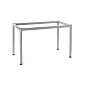 Tischgestell mit runden Beinen, Maße 116x76 cm, Farben: Aluminium, Schwarz, Graphit