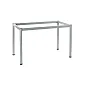 Tischgestell aus Metall mit runden Beinen, Größe 196 x 76 cm, Höhe 72,5 cm, Farben: Aluminium, Weiß, Schwarz, Graphit