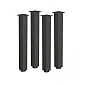 Klassieke aluminium tafelpoten 60x60 mm, kleur zwart, hoogte 71 cm, 82 cm, 110 cm, set van 4 stuks.