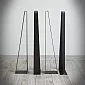 Formschönes Metall-Tischbein Arrow aus Stahl, Höhe 71 cm, 4er-Set