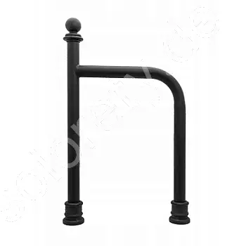 Porte-vélos, style rétro, couleur noire, à bétonner, avec manchons en fonte, dim. 100x60 cm