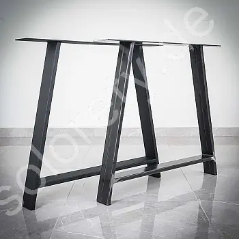Stalen tafelpoten A-type, hoogte 71 cm, breedte 80 cm, set van 2 stuks