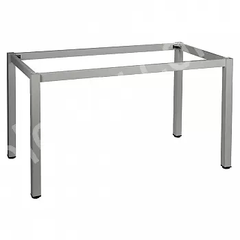 Metalen tafelframe met vierkante poten, kleur grijs of wit, afmetingen 156x76 cm, hoogte 72,5 cm