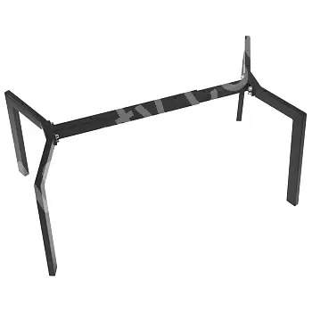 Tischgestell aus Metall, längenverstellbar, Farbe schwarz, Höhe 42 cm, Länge 79,5 - 109,5 cm