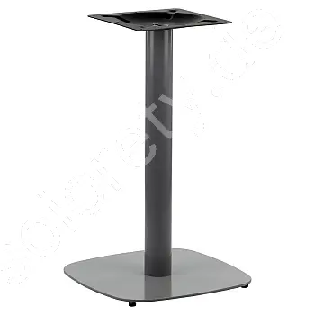 Pied de table central en métal, coloris gris, dimensions base 45x45 cm, hauteur 73 cm