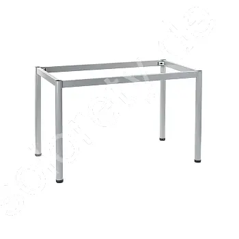 Structure de table avec pieds ronds 66x66 cm, hauteur 72,5 cm, aluminium, blanc, couleurs graphite