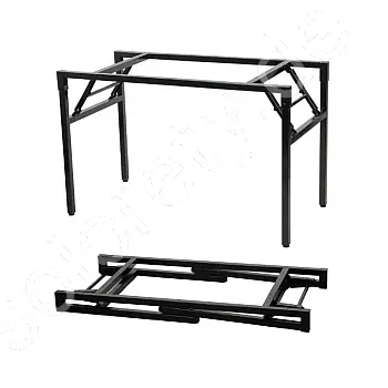 Opklapbaar metalen frame voor tafels, in zwarte of grijze kleur, hoogte 72,5 cm, rechthoekige vorm met lengte 116 cm en breedte 56 cm