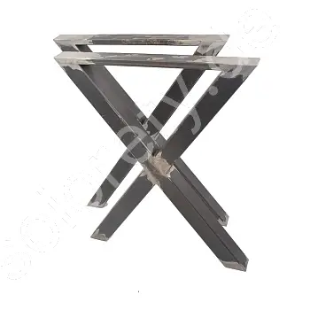Metal KeyX Tischbeine aus Stahl, X-Form, Maße 60x72cm, Set à 2 Stk.