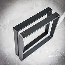 Tischbeine aus Metall in Form eines Trapezes aus Stahl, Maße 80x71cm, im 2er-Set.