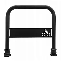 Fahrradständer, Retro-Stil, schwarze Farbe, zum Betonieren, mit Gusseisenhülsen, Größe 80x80 cm