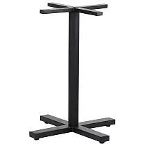 Base de table centrale en acier, couleur noire, 58x58 cm, hauteur 72,5 cm