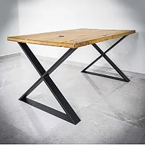 Metalen tafelpoten X-vormig, gemaakt van staal, maat 80x71cm, 2 st.