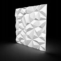 Decoratieve wandpanelen van polystyreen, 60x60cm, kleur wit, set van 12 stuks.