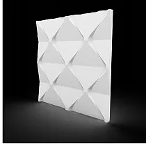 Decoratieve wandpanelen van polystyreen Light, 60x60cm, kleur wit, set van 12 stuks.