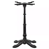 Pied de table en métal en fonte, coloris noir, hauteur 71,5 cm, base inférieure 52 cm, poids 14,6 kg