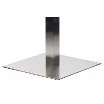 Pied de table en acier inoxydable, dimensions 55x55 cm, hauteur 72,5 cm, pour surfaces jusquà 90x90 cm