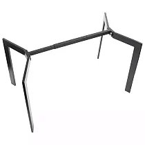 Cadre de table réglable en longueur en noir. Réglage 104-144 cm, profondeur 68 cm, hauteur 72,5 cm