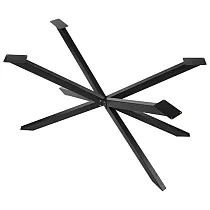 Schroefbaar 3D metalen tafelonderstel Spider, kleur zwart, hoogte 72,5 cm, afmeting 130x68 cm