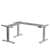 Tischgestell aus Metall mit elektrischer Höhenverstellung, Höhe 61,5-126,5 cm, schwarze Farbe, drei Motoren