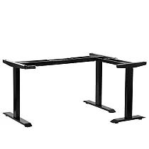 Metalen tafelonderstel met elektrische hoogteverstelling, hoogte 71-119 cm, kleur zwart, drie motoren, lengte 123.5-175.5 88.5-135 cm