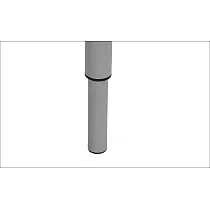 Structure de table en métal réglable en hauteur, pieds ronds, coloris gris, hauteur 68-83 cm, longueur de 116 cm à 156 cm, largeur 66 cm