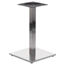 Pied de table central en acier inoxydable, dimensions de la base 45x45 cm, pied central 60x60 mm, hauteur 71,5 cm