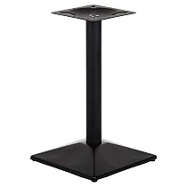 Zentrales Tischbein aus Metall, schwarze Farbe, Basismaße 50x50 cm, Höhe 73 cm