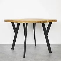 Y-type metalen tafelpoten van staal, kleur zwart, hoogte 71 cm, breedte 26 cm, set van 4 poten