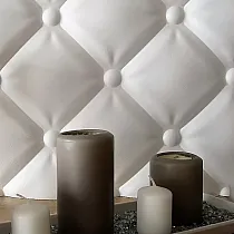 3D decoratieve polystyreen wandpanelen Puff, 60x60cm, witte kleur, overschilderbaar, set van 12 st. 4,32 m²