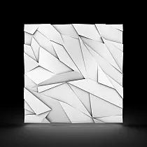 3D decoratieve polystyreen wandpanelen LightPlay, 60x60cm, kleur wit, overschilderbaar, set van 12 stuks. 4,32 m²