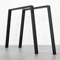 Metalen tafelpoten in zwarte kleur PI Light, afmeting 72x75 cm, set van 2 st.