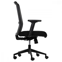 Bureaustoel, draaibare computerstoel, verstelbare stoel met netrugleuning, riverton MH 2, zwarte kleur
