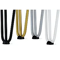 Hairpin-Möbelbeine aus Metall aus zwei Stangen mit Ø10 mm, Höhe 20 cm - Set mit 4 Beinen, Farben schwarz, weiß, grau, gold