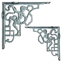 Support détagère décoratif, support en métal, support aux dimensions 24x24 cm - set 2 pcs. Heracles