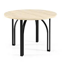 Elegante ronde salontafel met hoogte 47 cm, diameter 75 cm met zeer bestendig gelamineerd oppervlak in verschillende kleuren