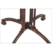 Pied de table élégant en fonte dor ancien, couleur bronze, hauteur 73 cm, adapté à un plateau de 70x70 cm