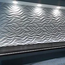 Decoratieve wandpanelen van polystyreen Warmte, 60x60cm, kleur wit, overschilderbaar, set van 12 stuks