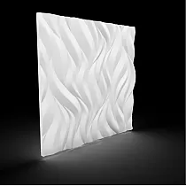 Decoratieve wandpanelen van polystyreen Warmte, 60x60cm, kleur wit, overschilderbaar, set van 12 stuks