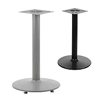 Metalen tafelpoot in de kleur zwart of aluminium van staal, Ø 46 cm, hoogte 72 cm