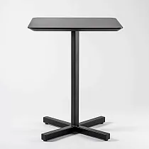 Zentrales Tischbein aus Metall, Basismaße 43x43 cm, Höhe 60 cm, schwarz, grau oder weiß