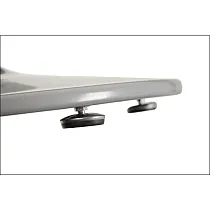 Zentraler Tischfuß aus Metall für Tische in Barhöhe, schwarz oder grau pulverbeschichtet, Höhe 110 cm